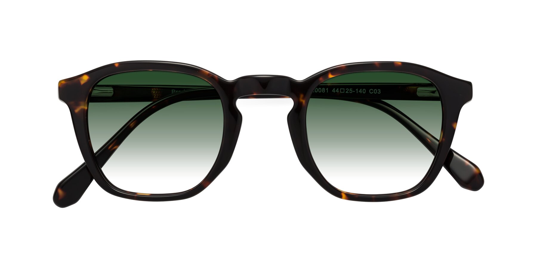 Folded Front of Producer in Tortoise with Green Gradient Lenses
