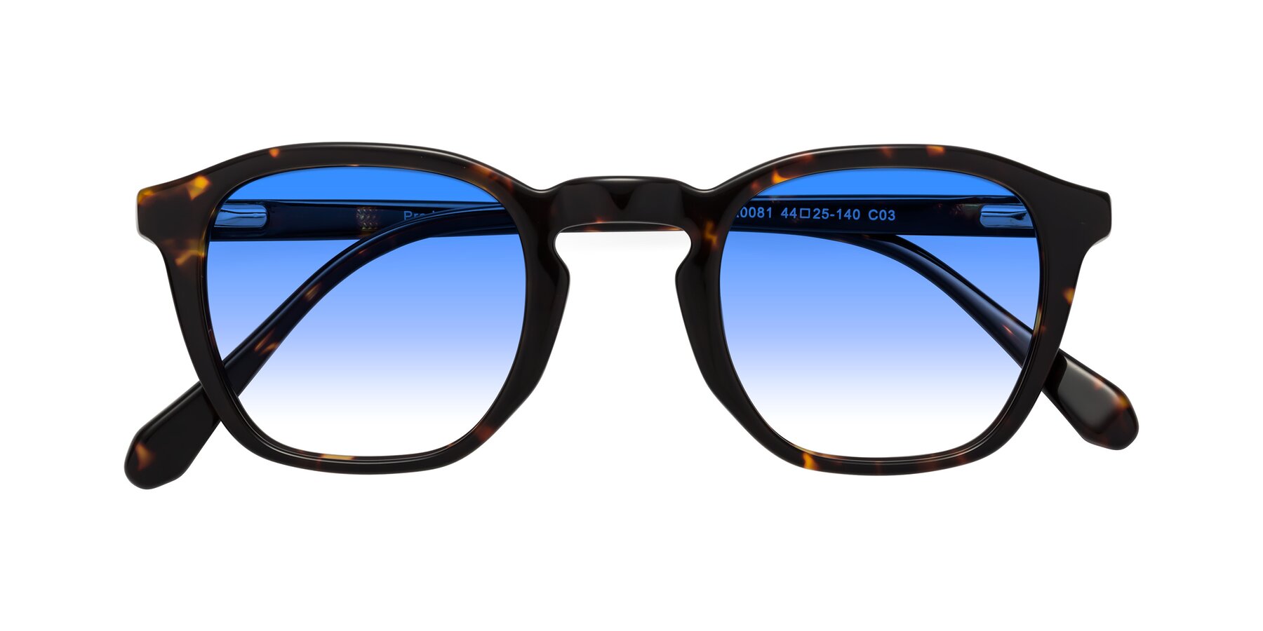 Folded Front of Producer in Tortoise with Blue Gradient Lenses