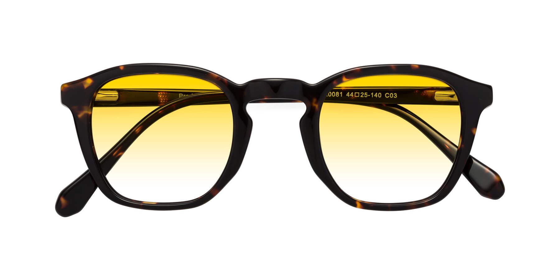 Folded Front of Producer in Tortoise with Yellow Gradient Lenses