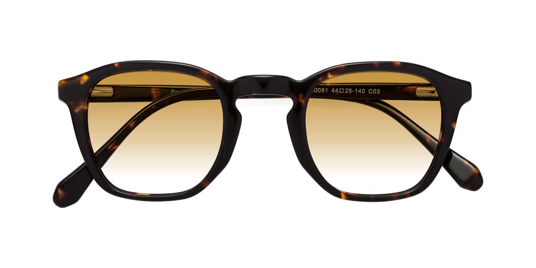 Folded Front of Producer in Tortoise with Champagne Gradient Lenses