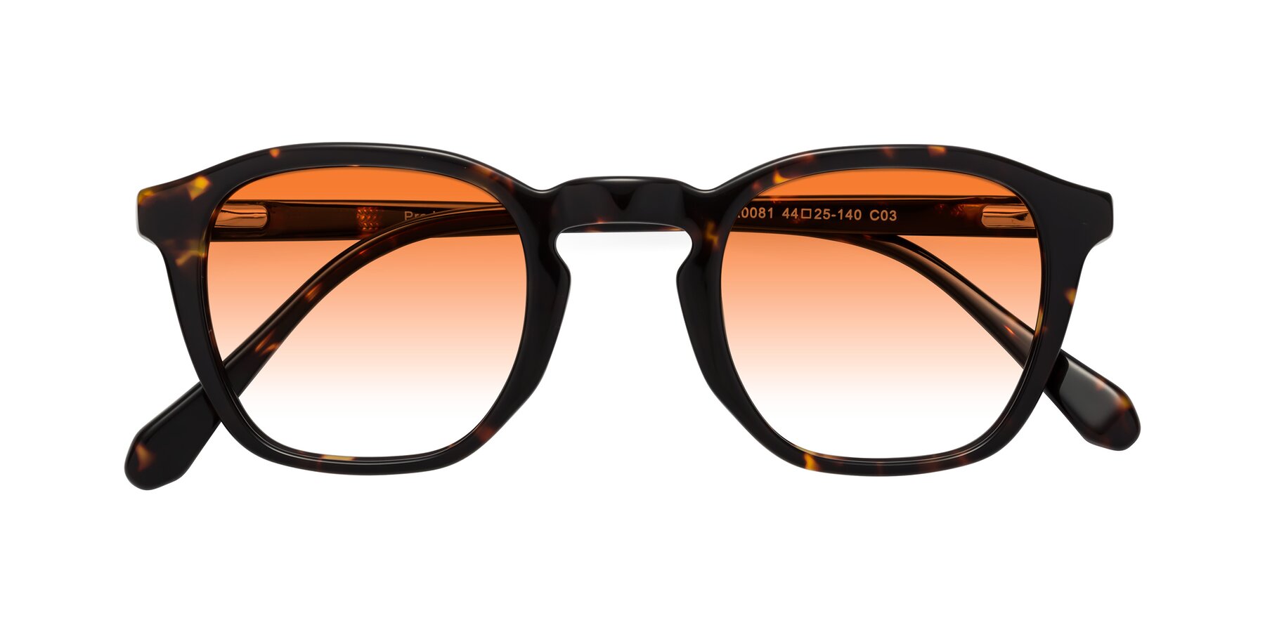 Folded Front of Producer in Tortoise with Orange Gradient Lenses