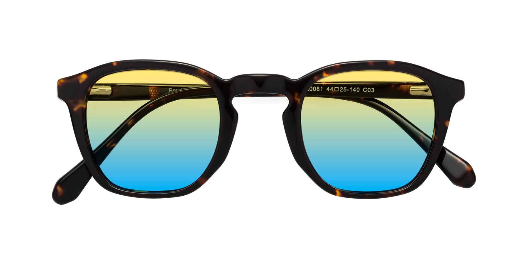 Folded Front of Producer in Tortoise with Yellow / Blue Gradient Lenses