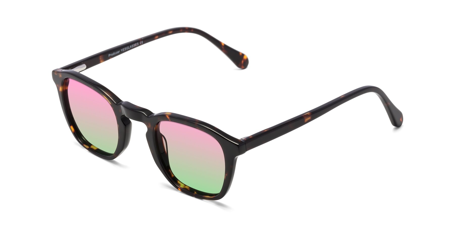 Angle of Producer in Tortoise with Pink / Green Gradient Lenses