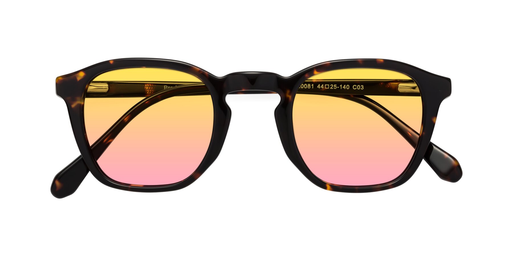 Folded Front of Producer in Tortoise with Yellow / Pink Gradient Lenses