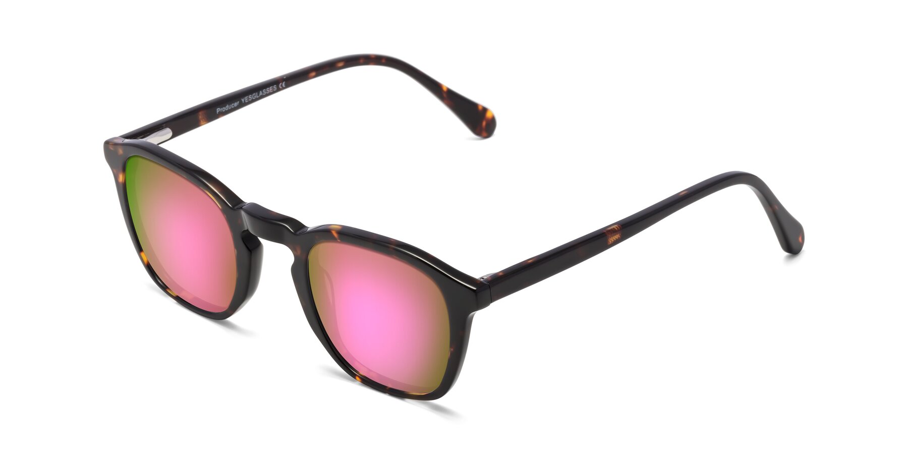Angle of Producer in Tortoise with Pink Mirrored Lenses