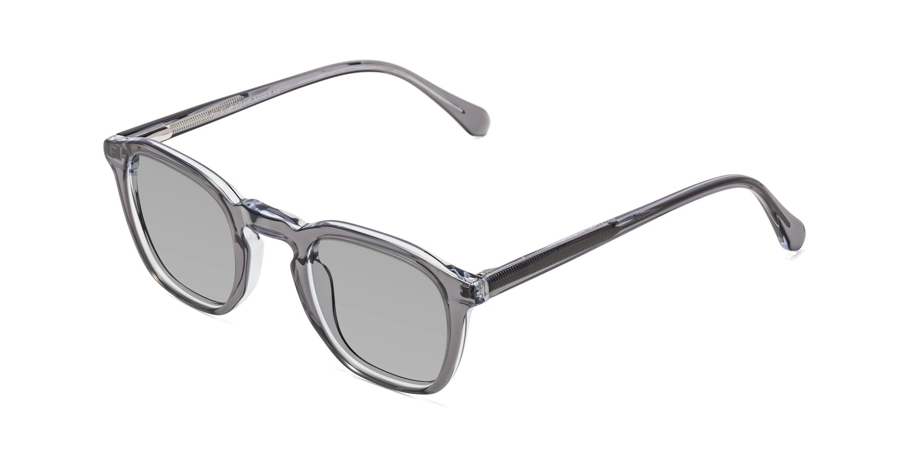 Angle of Producer in Transparent Gray with Light Gray Tinted Lenses