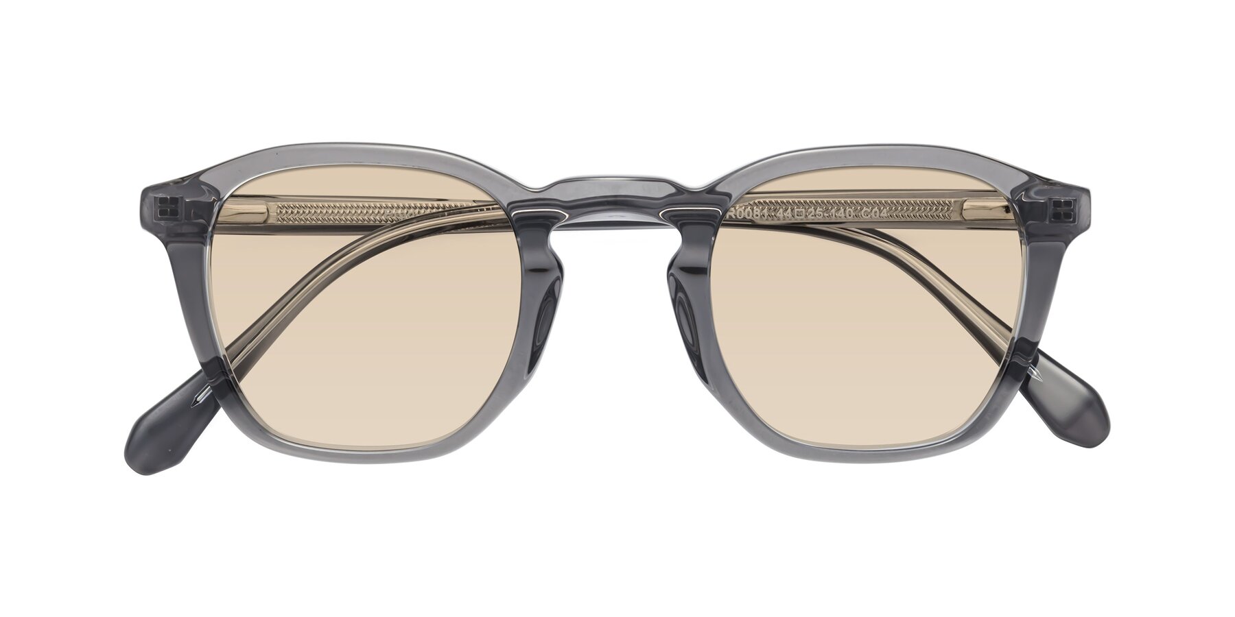 Folded Front of Producer in Transparent Gray with Light Brown Tinted Lenses