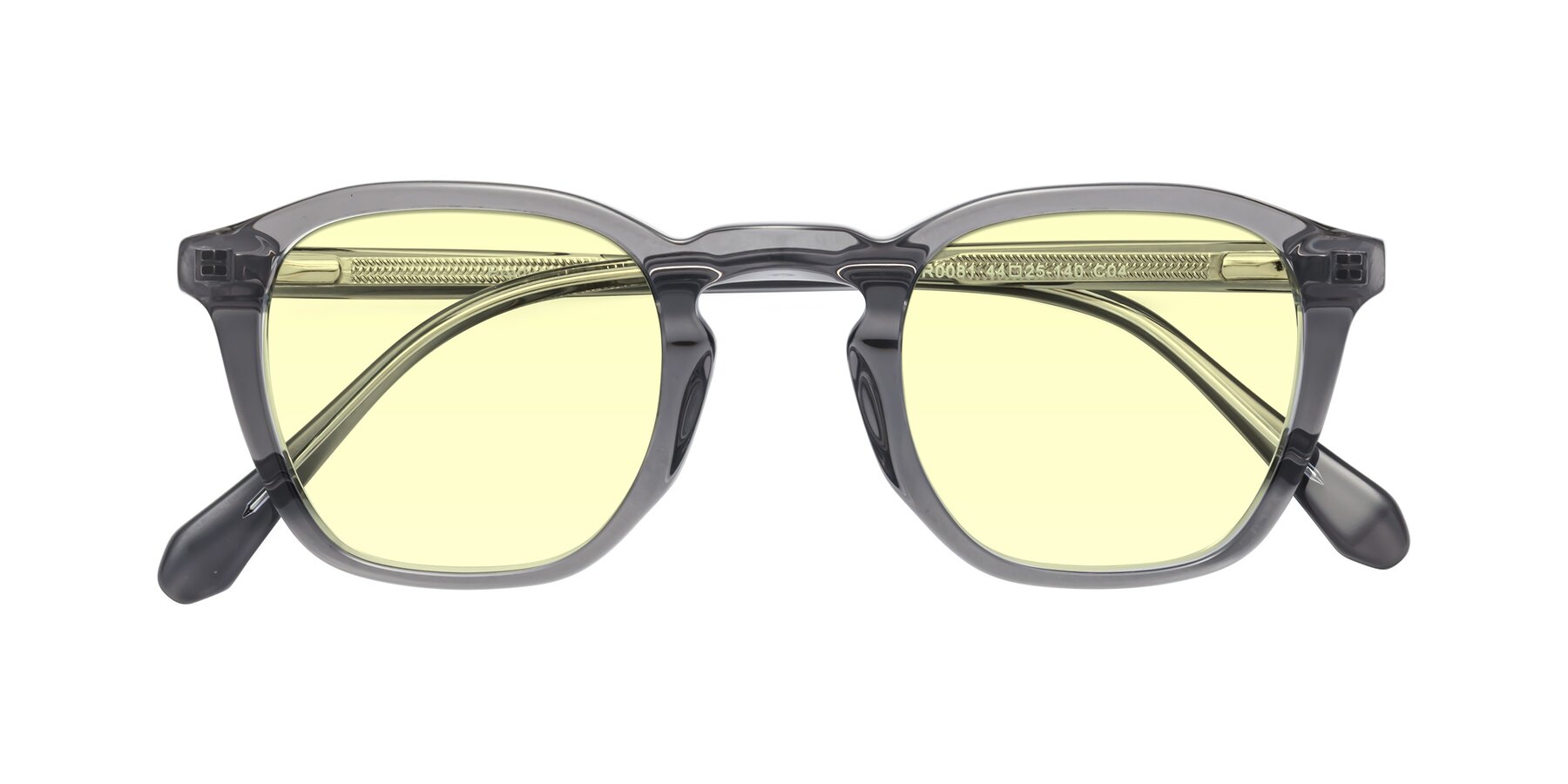 Folded Front of Producer in Transparent Gray with Light Yellow Tinted Lenses