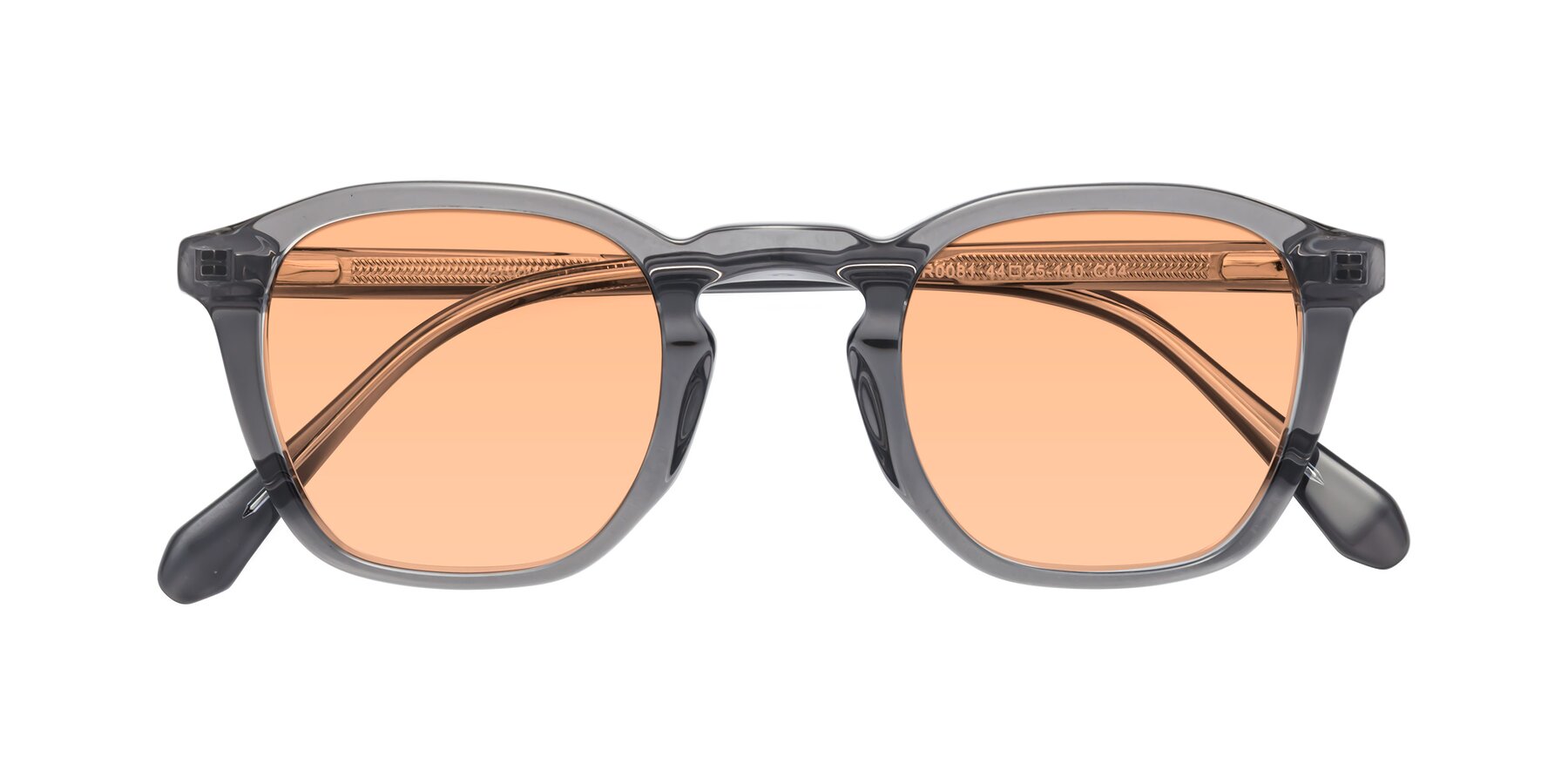 Folded Front of Producer in Transparent Gray with Light Orange Tinted Lenses