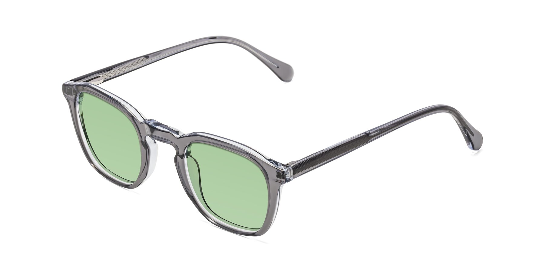 Angle of Producer in Transparent Gray with Medium Green Tinted Lenses