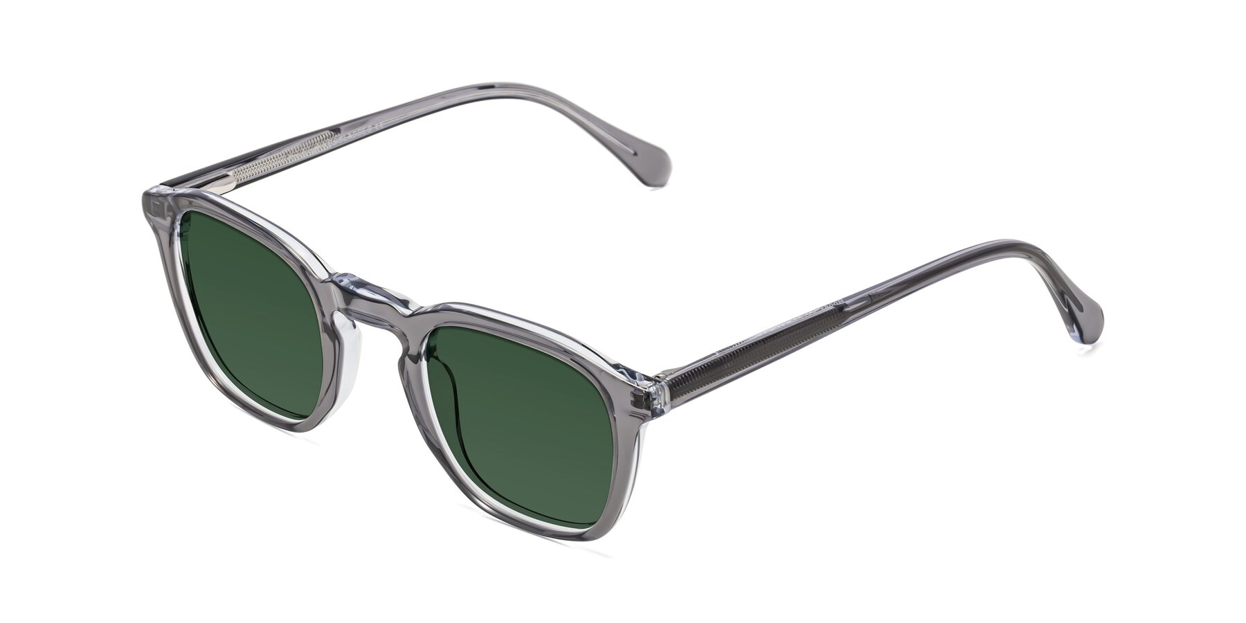 Angle of Producer in Transparent Gray with Green Tinted Lenses