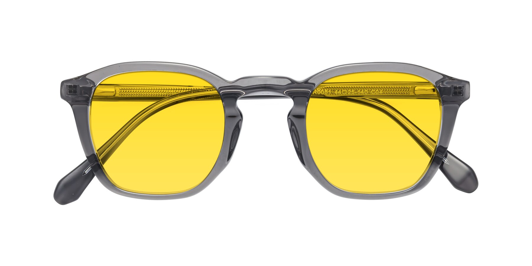 Folded Front of Producer in Transparent Gray with Yellow Tinted Lenses