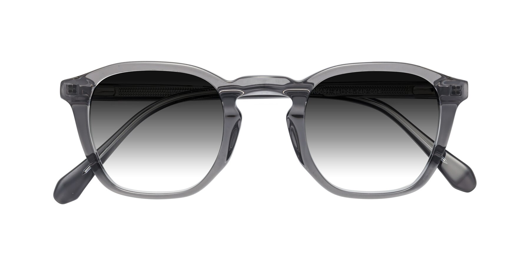Folded Front of Producer in Transparent Gray with Gray Gradient Lenses
