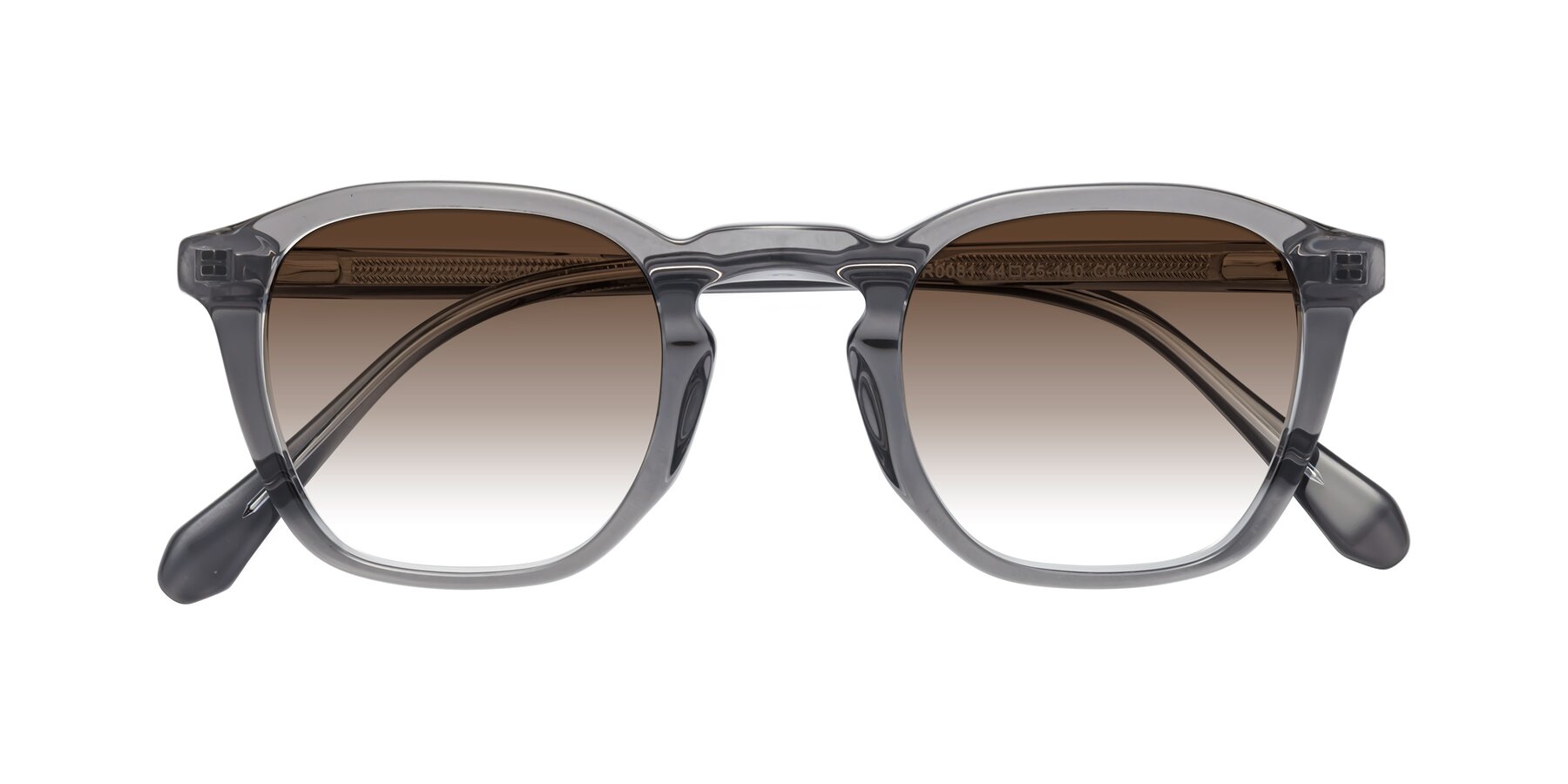 Folded Front of Producer in Transparent Gray with Brown Gradient Lenses