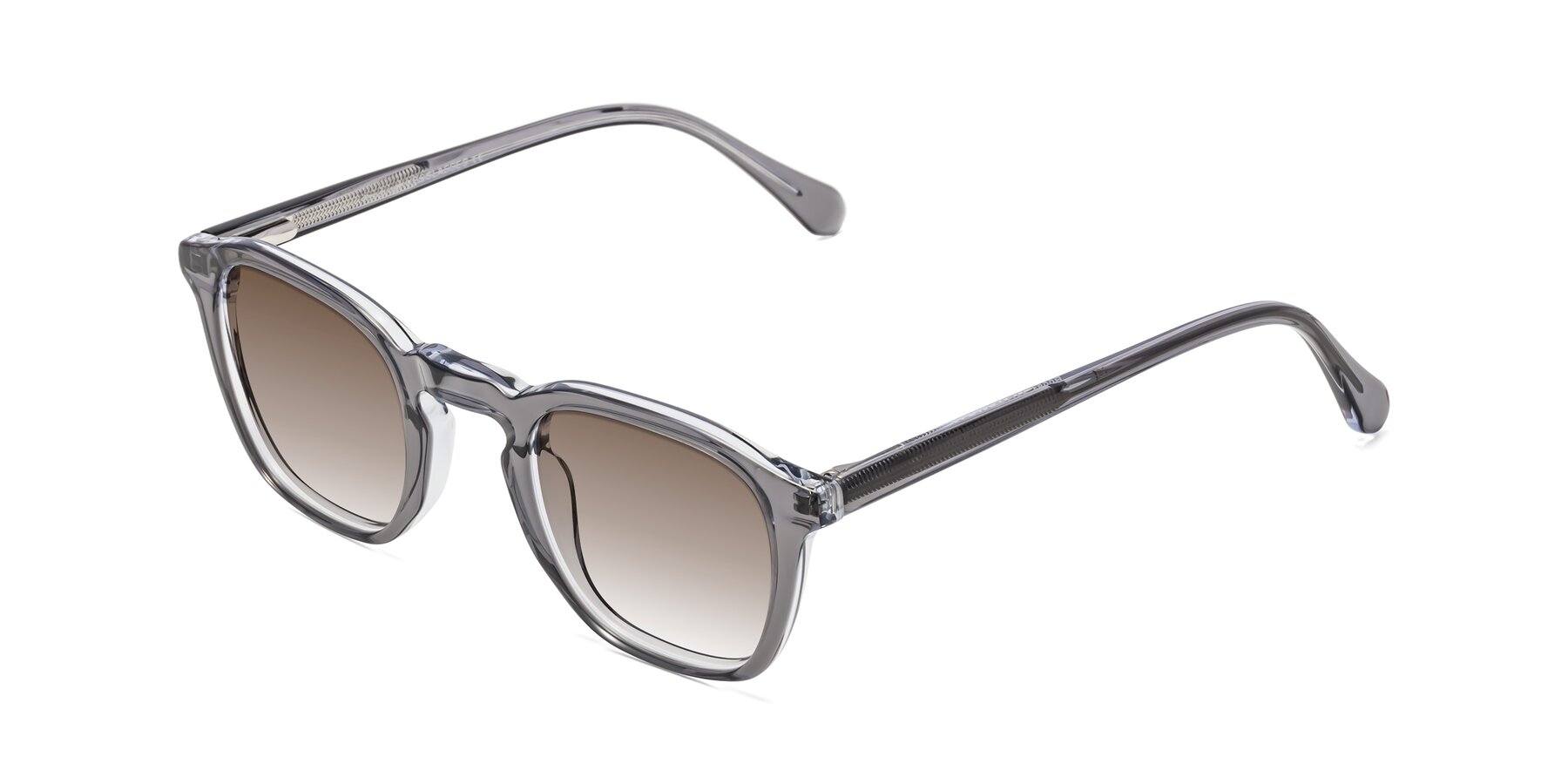 Angle of Producer in Transparent Gray with Brown Gradient Lenses