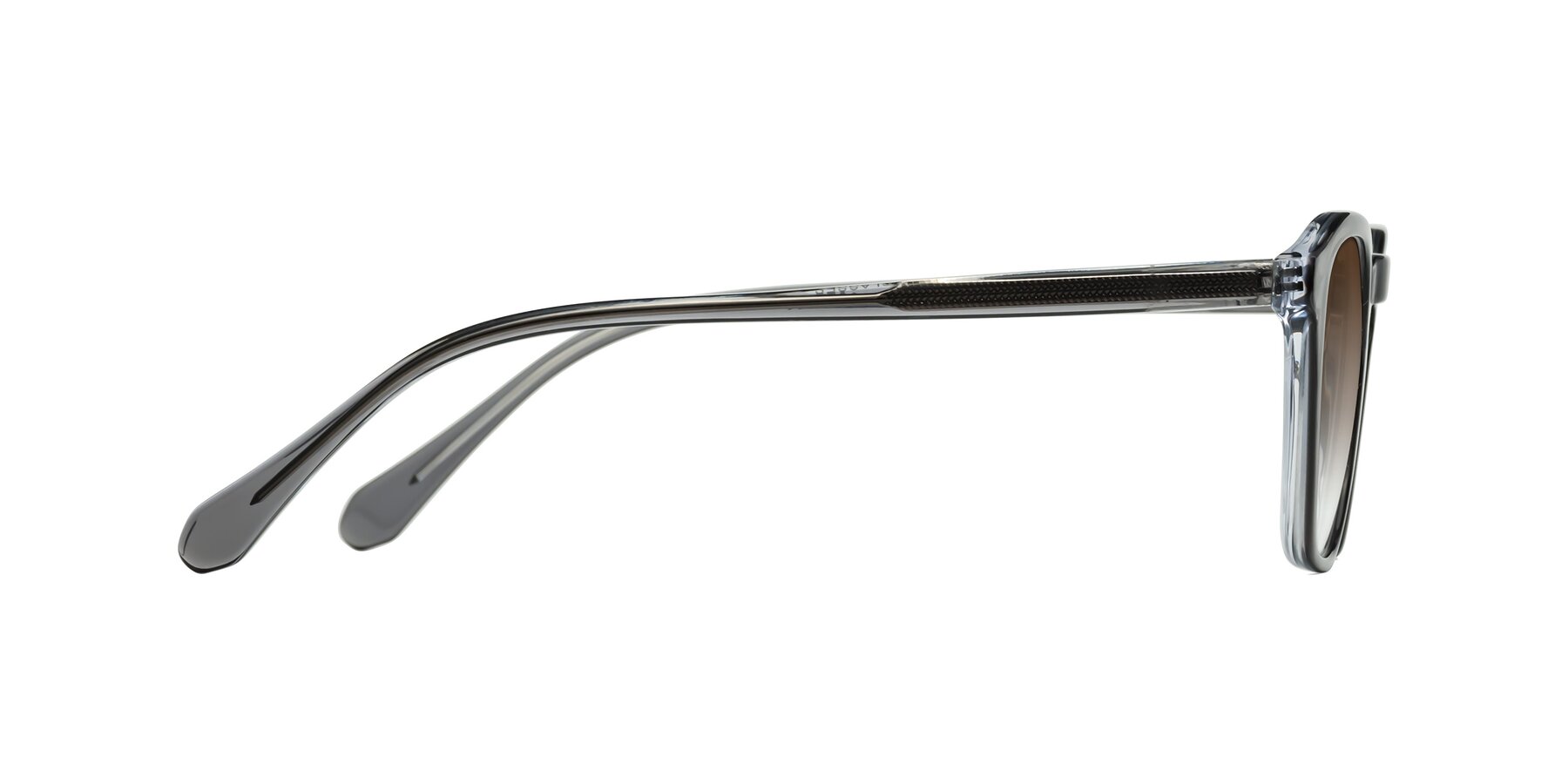 Side of Producer in Transparent Gray with Brown Gradient Lenses