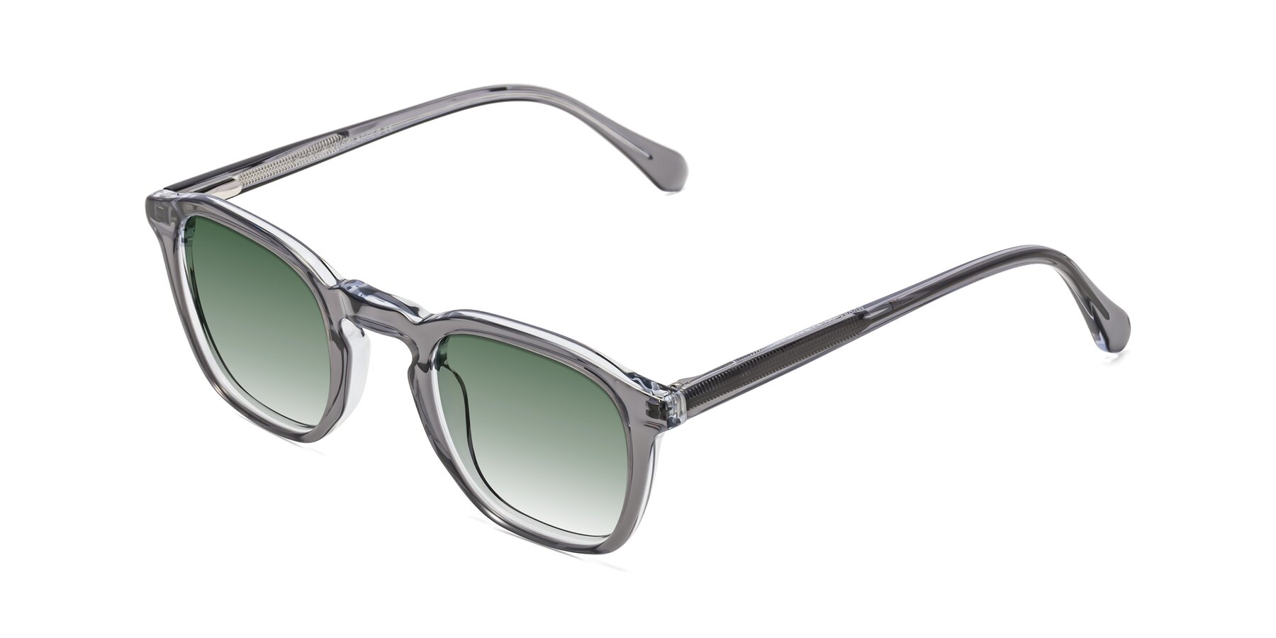 Angle of Producer in Transparent Gray with Green Gradient Lenses
