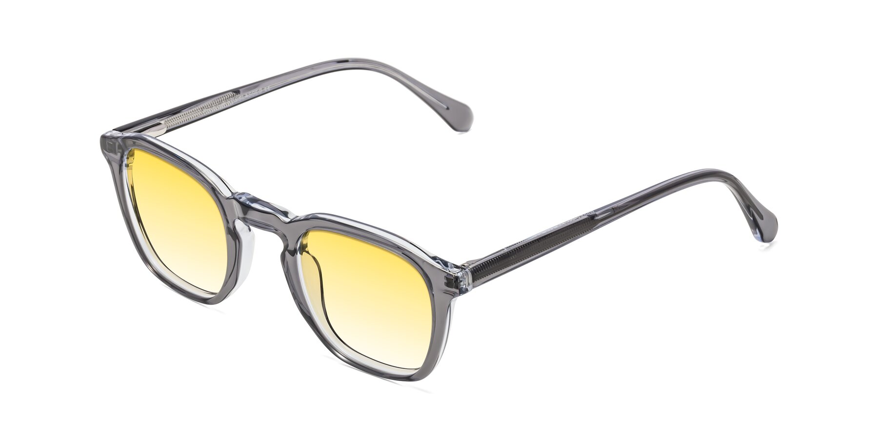 Angle of Producer in Transparent Gray with Yellow Gradient Lenses