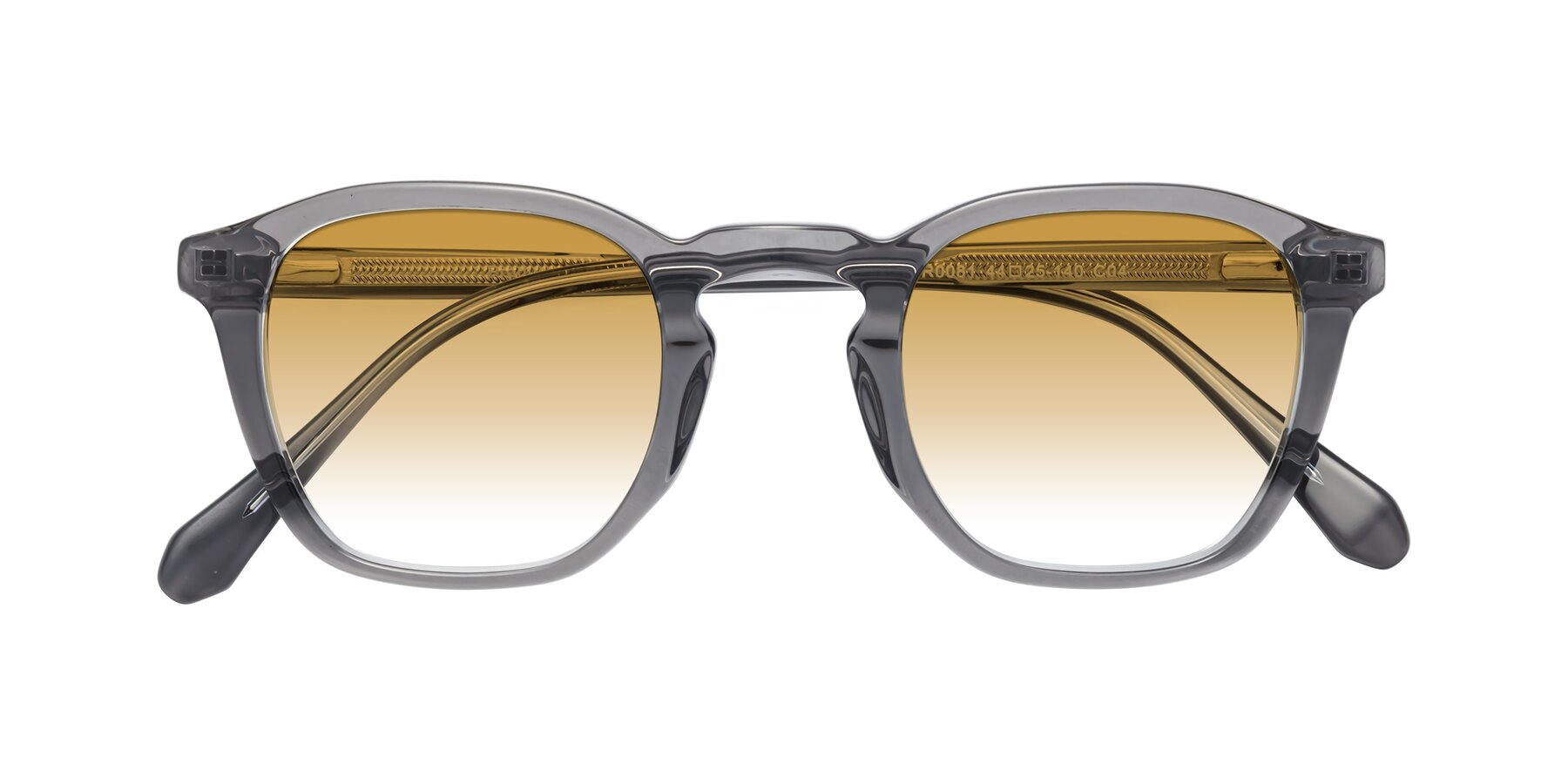 Folded Front of Producer in Transparent Gray with Champagne Gradient Lenses