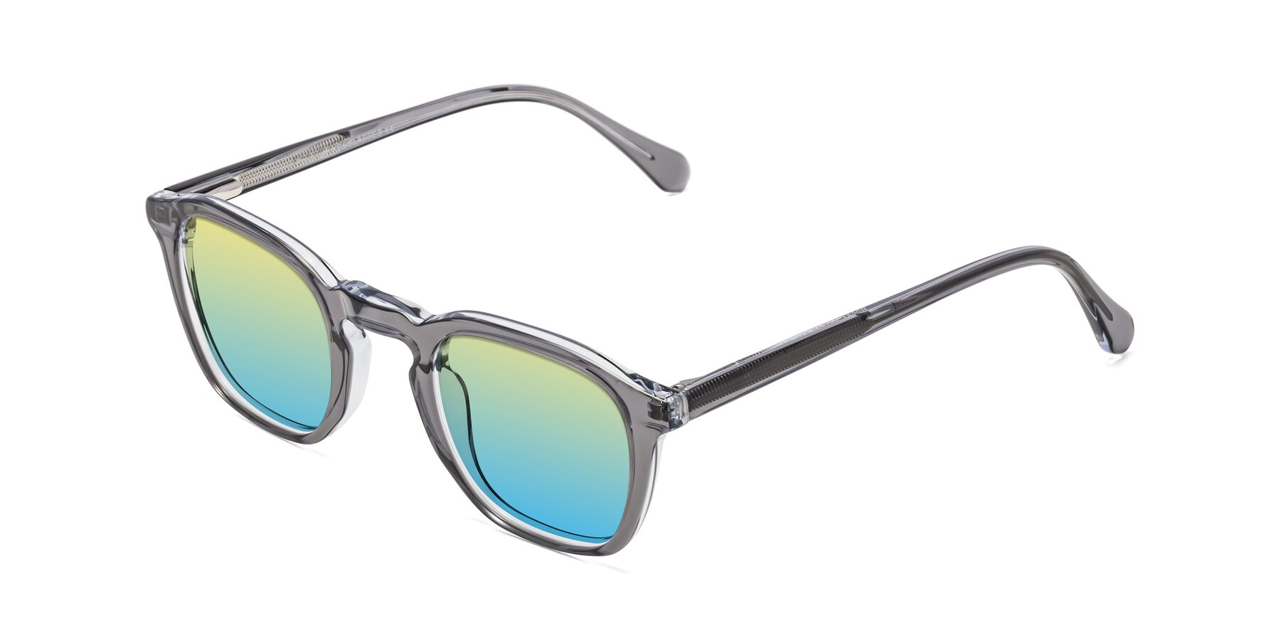 Angle of Producer in Transparent Gray with Yellow / Blue Gradient Lenses