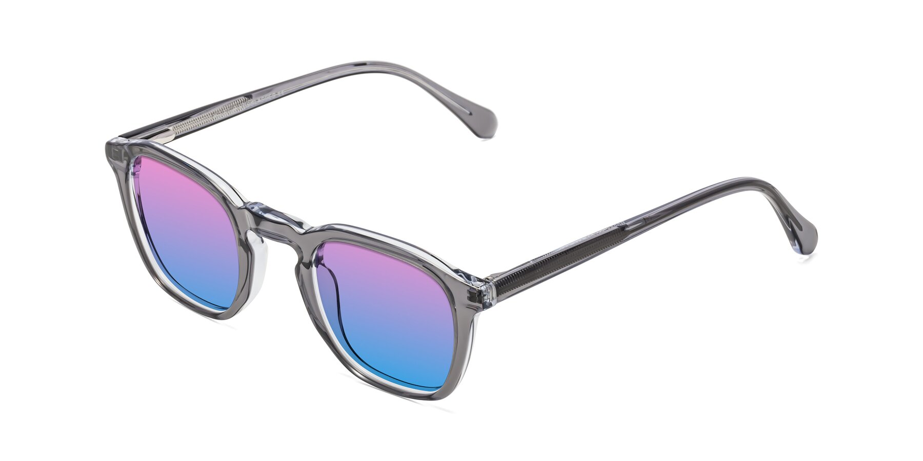 Angle of Producer in Transparent Gray with Pink / Blue Gradient Lenses