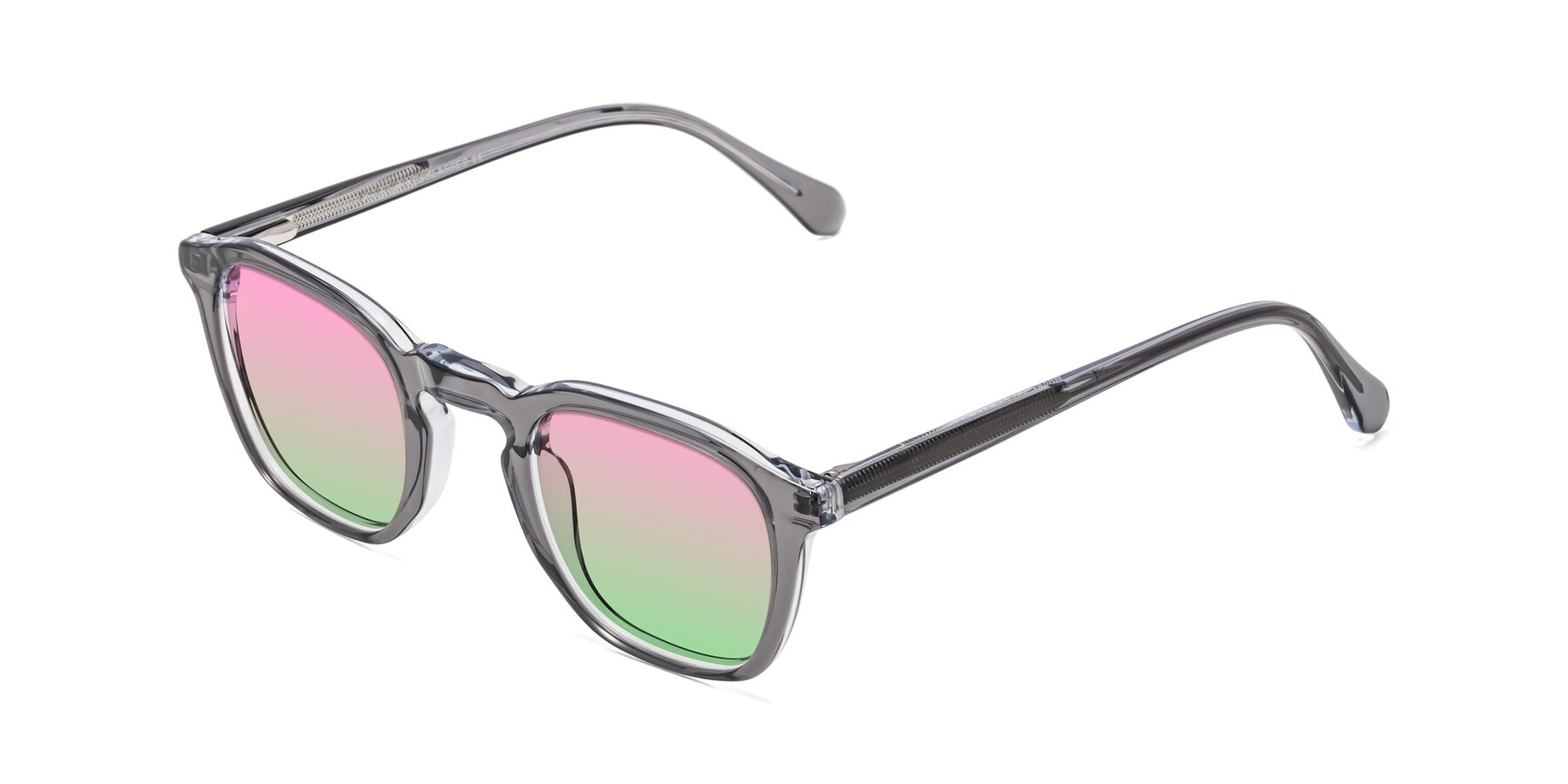 Angle of Producer in Transparent Gray with Pink / Green Gradient Lenses