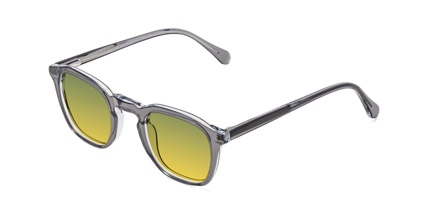 Angle of Producer in Transparent Gray with Green / Yellow Gradient Lenses
