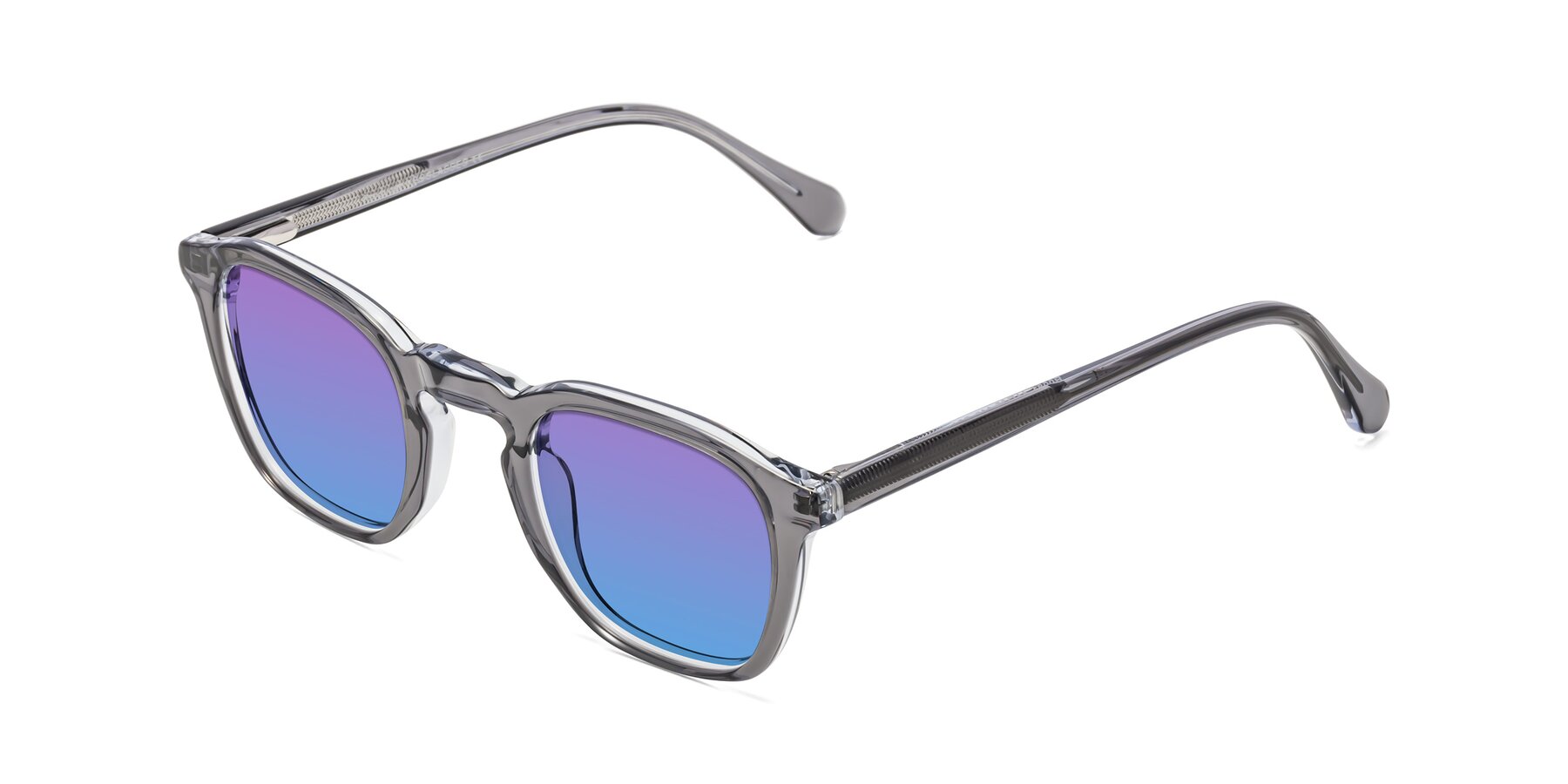 Angle of Producer in Transparent Gray with Purple / Blue Gradient Lenses