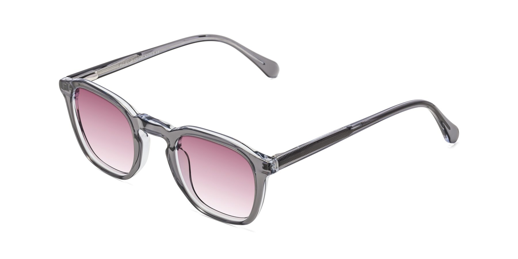 Angle of Producer in Transparent Gray with Wine Gradient Lenses