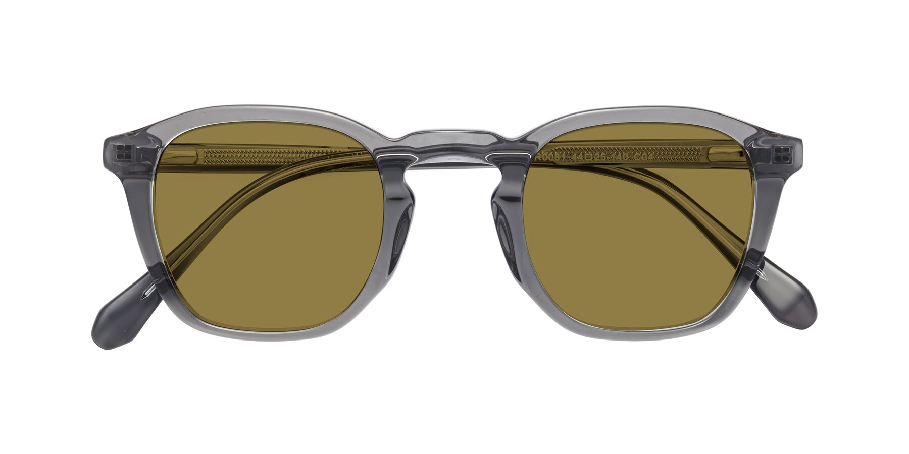 Folded Front of Producer in Transparent Gray with Brown Polarized Lenses