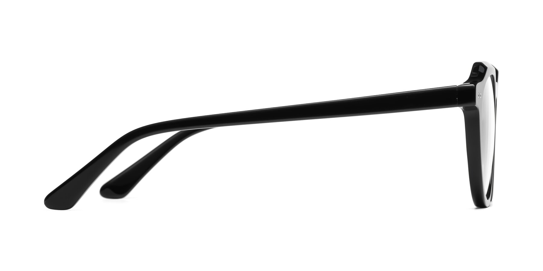 Side of Dyson in Black with Clear Reading Eyeglass Lenses