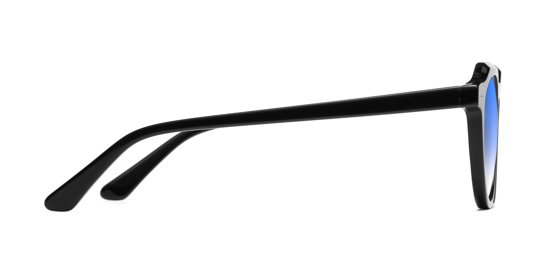 Side of Dyson in Black with Blue Gradient Lenses