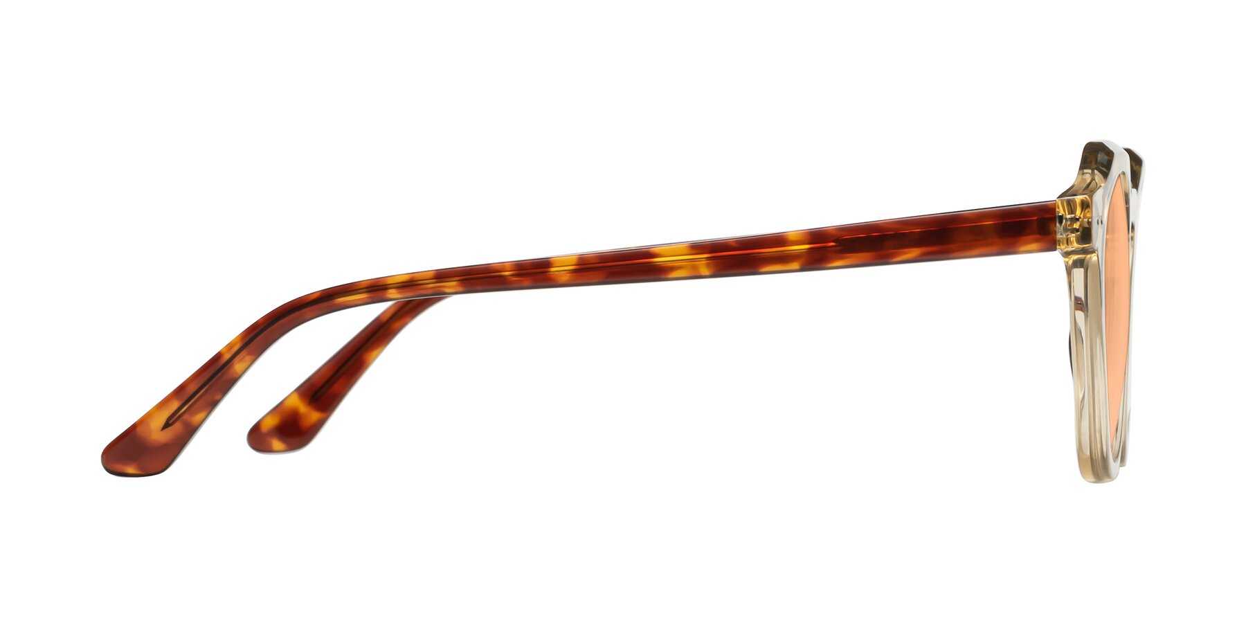 Side of Dyson in Amber-Tortoise with Light Orange Tinted Lenses