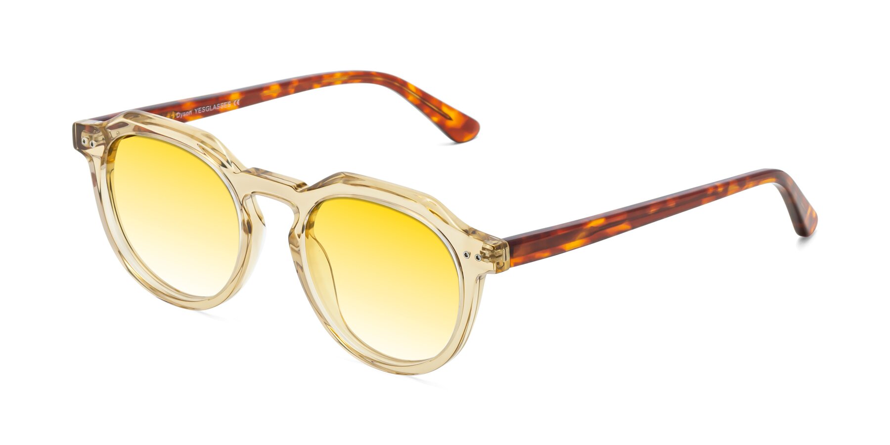 Angle of Dyson in Amber-Tortoise with Yellow Gradient Lenses