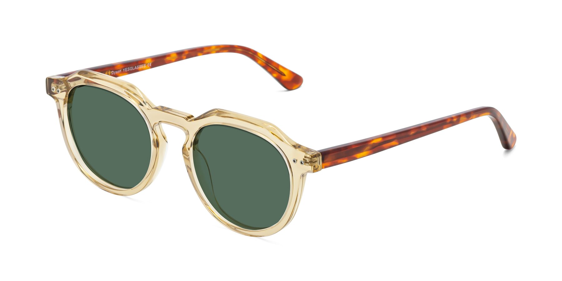 Angle of Dyson in Amber-Tortoise with Green Polarized Lenses