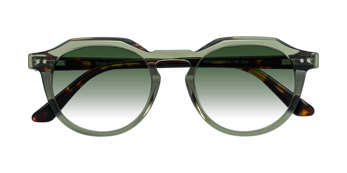 Dyson - Transparent Green / Tortoise Gradient Sunglasses