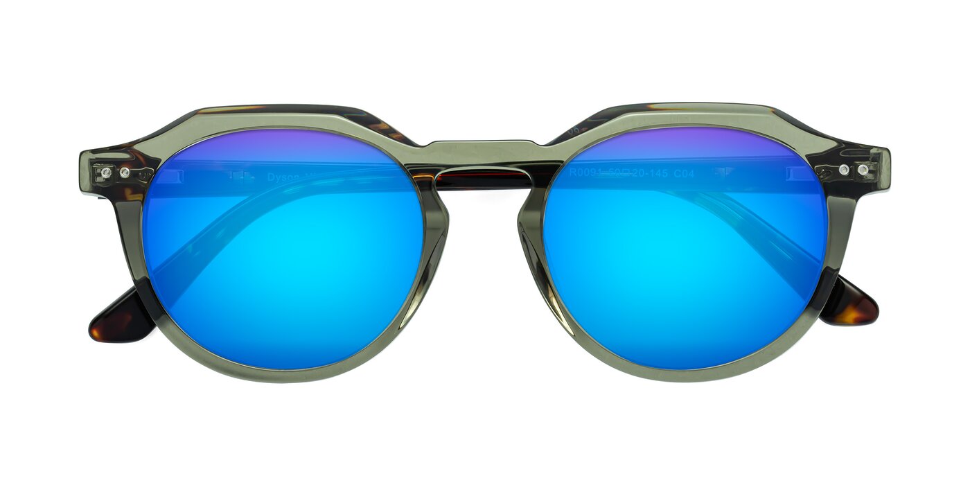Dyson - Transparent Green / Tortoise Flash Mirrored Sunglasses