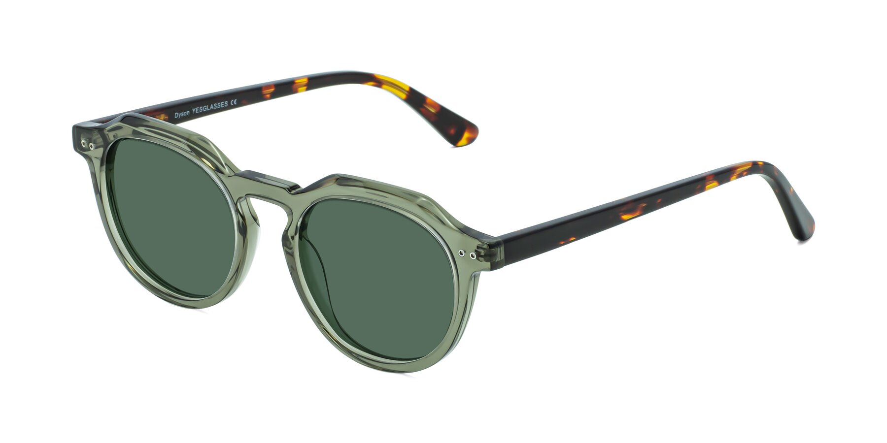 Angle of Dyson in Transparent Green-Tortoise with Green Polarized Lenses