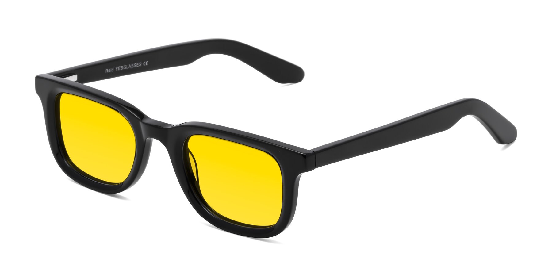 Angle of Reid in Black with Yellow Tinted Lenses