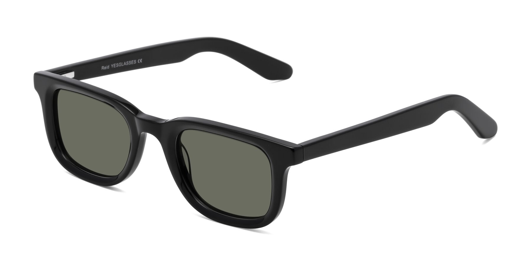 Angle of Reid in Black with Gray Polarized Lenses