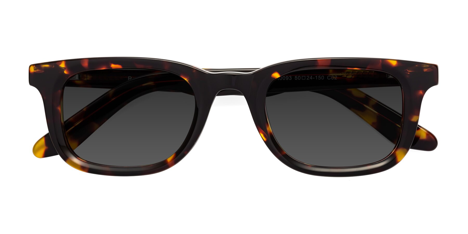 Folded Front of Reid in Tortoise with Gray Tinted Lenses