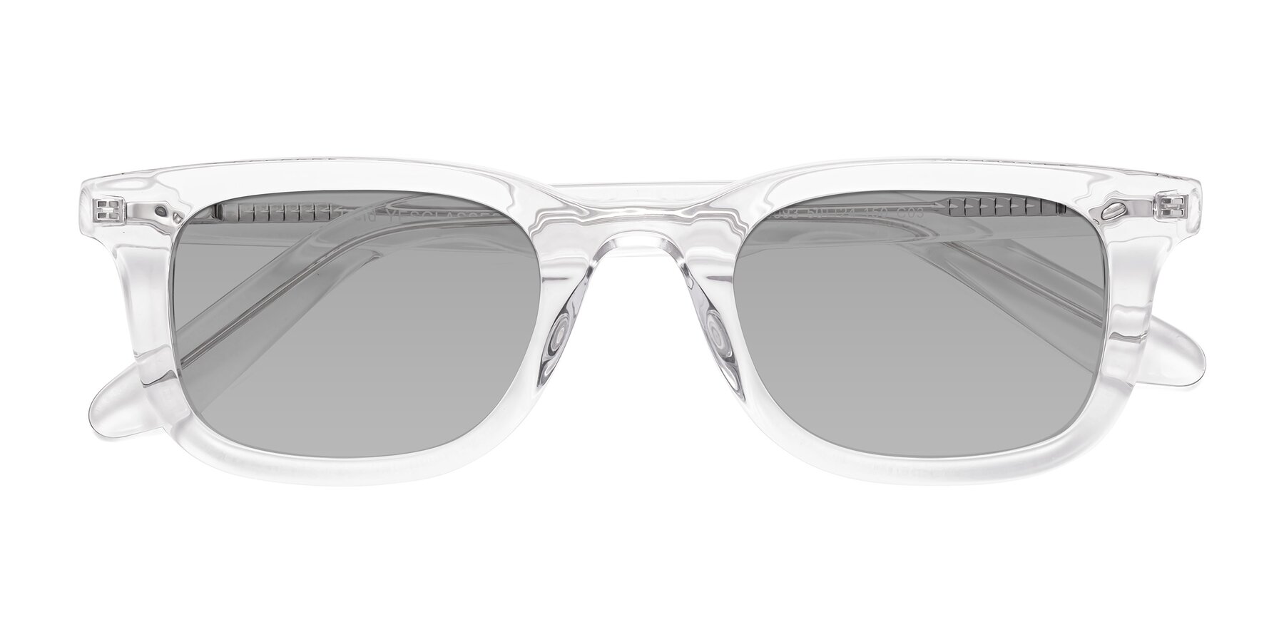 Folded Front of Reid in Clear with Light Gray Tinted Lenses