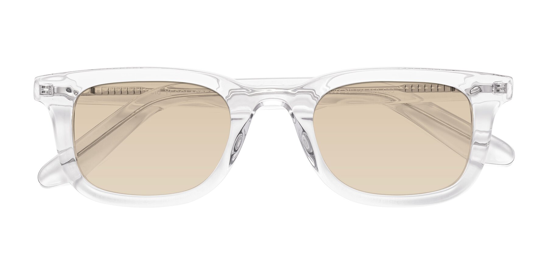 Folded Front of Reid in Clear with Light Brown Tinted Lenses