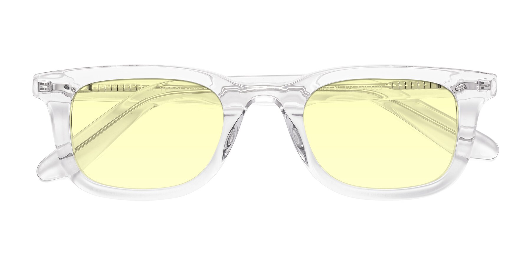 Folded Front of Reid in Clear with Light Yellow Tinted Lenses