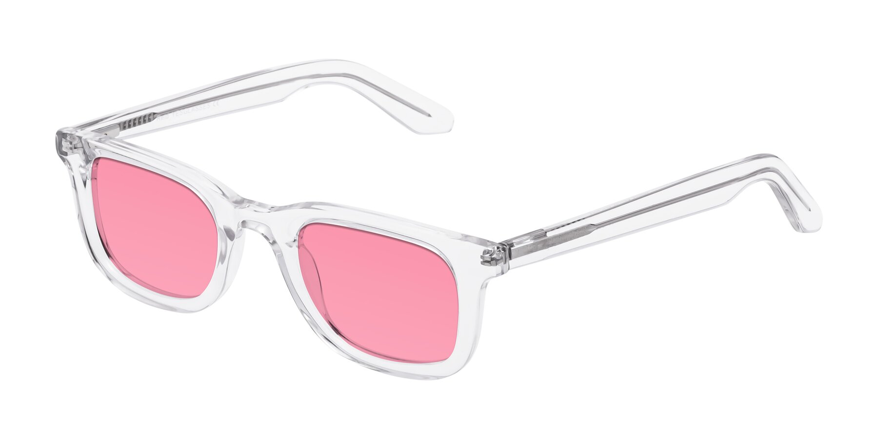 Angle of Reid in Clear with Pink Tinted Lenses