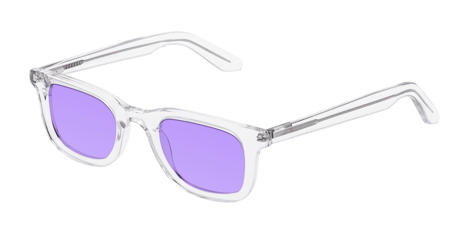 Angle of Reid in Clear with Medium Purple Tinted Lenses