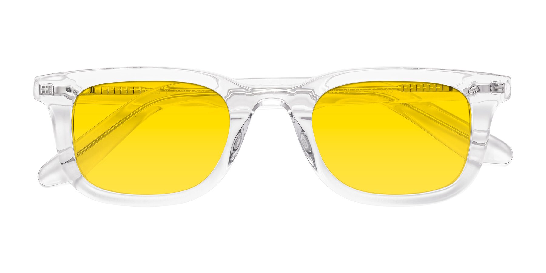 Folded Front of Reid in Clear with Yellow Tinted Lenses