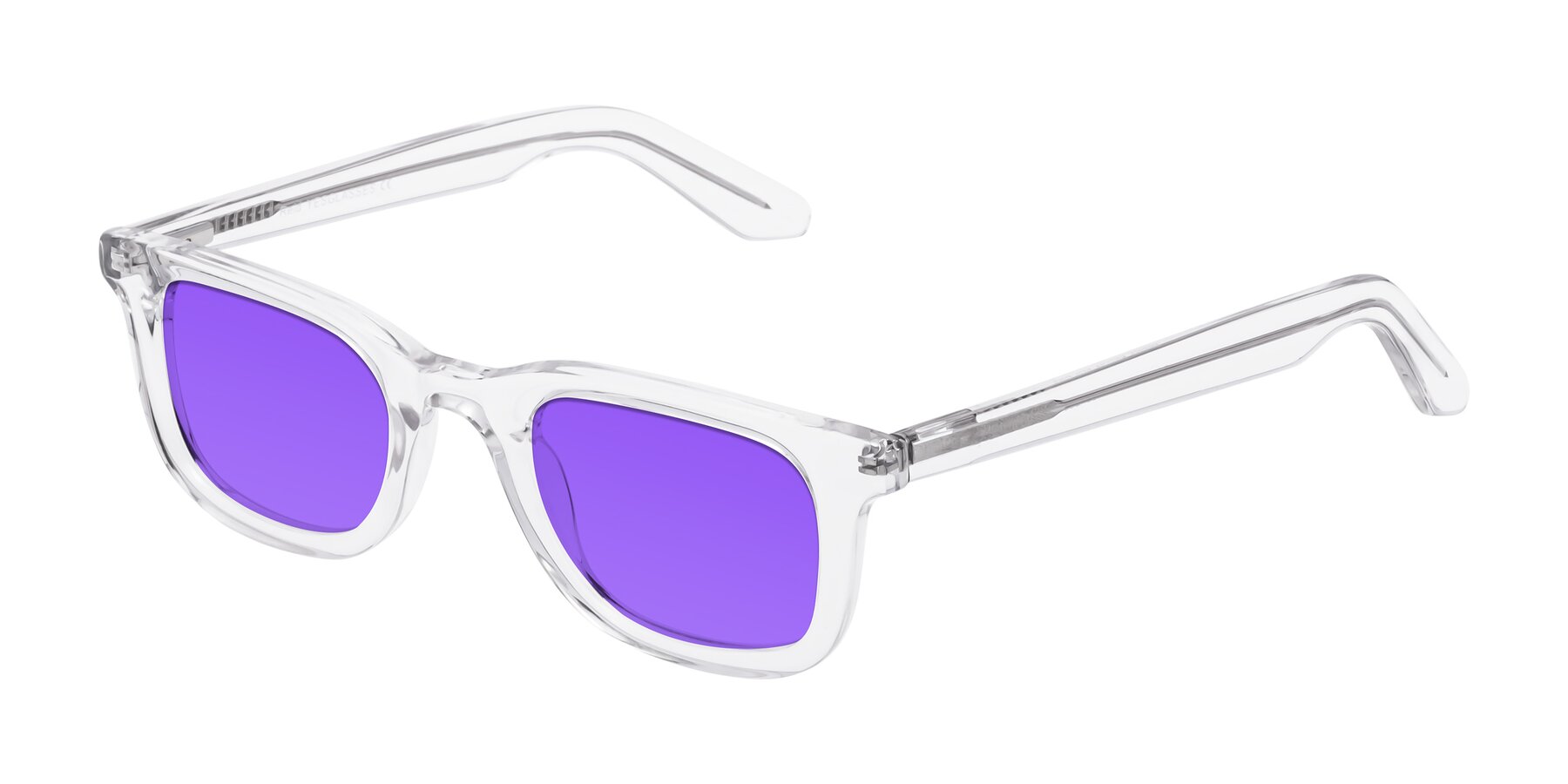 Angle of Reid in Clear with Purple Tinted Lenses