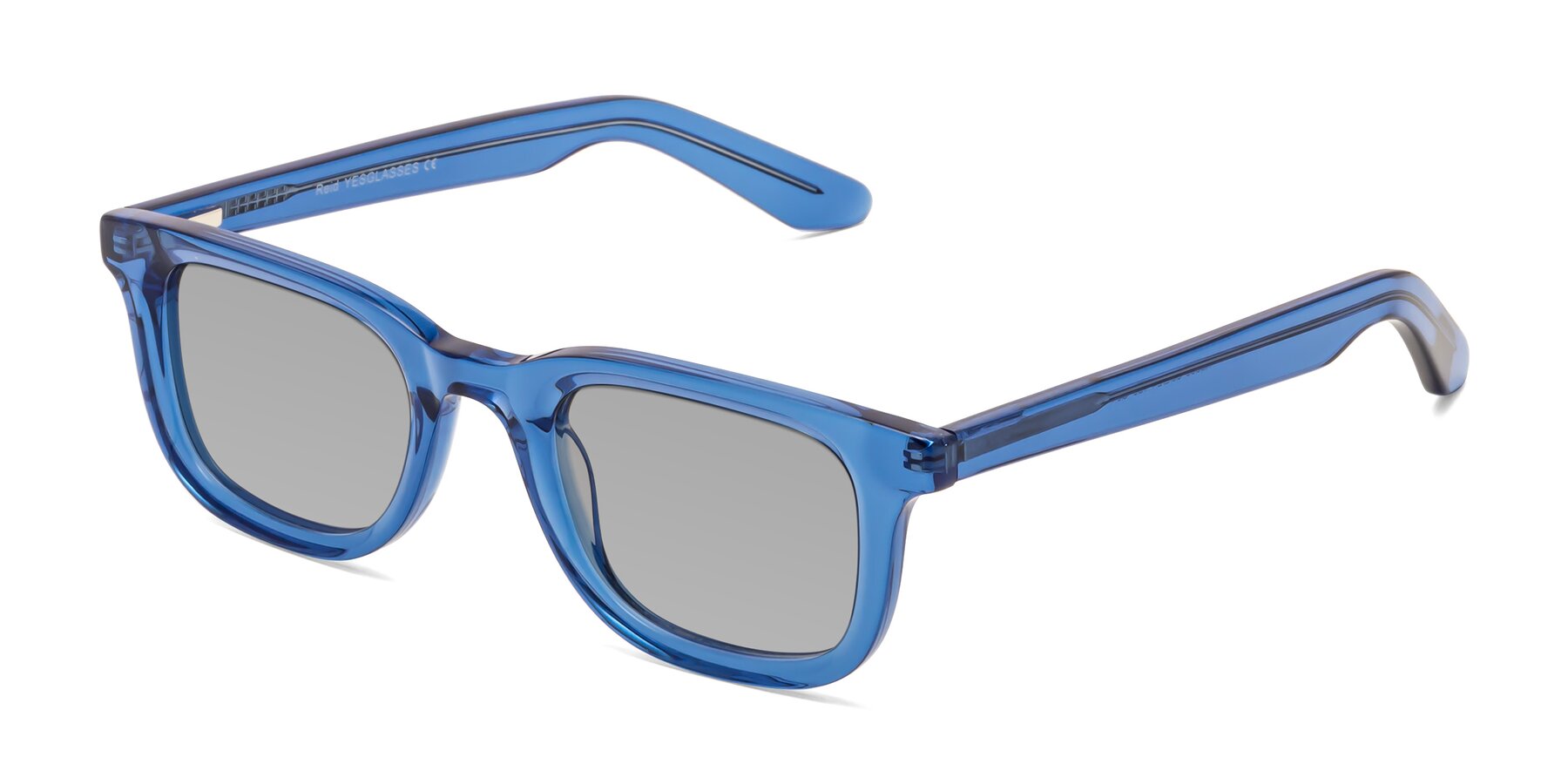 Angle of Reid in Crystal Blue with Light Gray Tinted Lenses