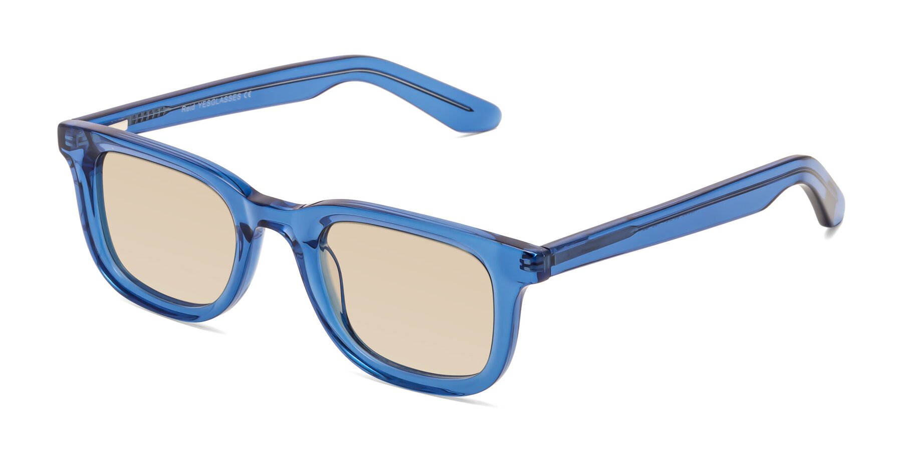 Angle of Reid in Crystal Blue with Light Brown Tinted Lenses